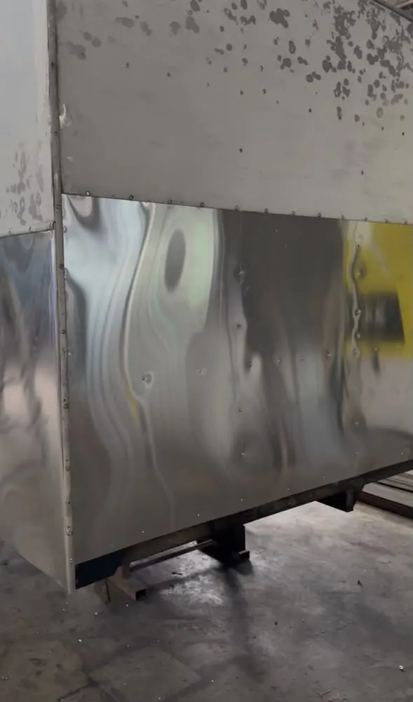 Repaired lorry after accident repair
